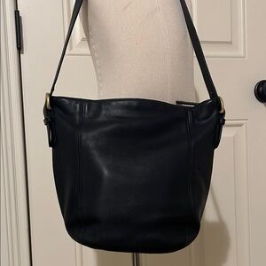Coach Monterey Hobo Black Leather Vintage Bucket Bag- Excellent!